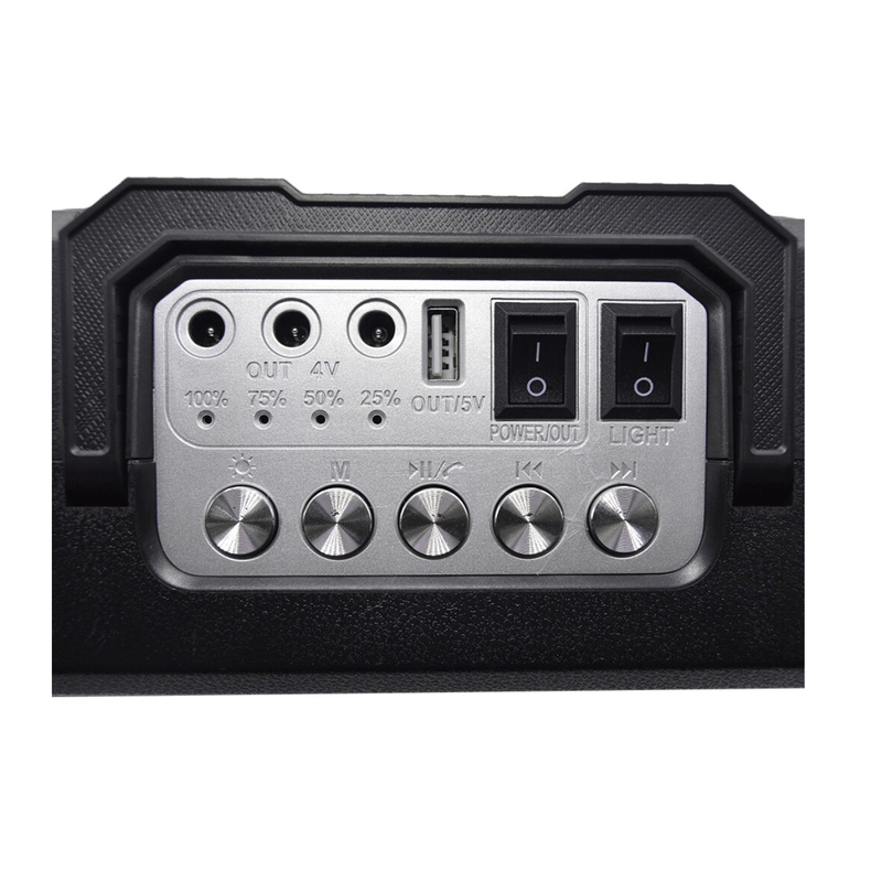 TV, Audio-Video si Foto - Portabile audio - Boxe portabile - Boxa tip sistem iluminare LED cu 2 becuri USB MP3 BT Q YX1793 - Infinity.ro