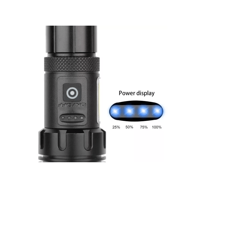 Casa si Gradina - Corpuri si surse de iluminat - Iluminat exterior - Lanterne - Lanterna LED Profesionala zoom P517 P90 Incarcare USB rezistenta la apa - Infinity.ro