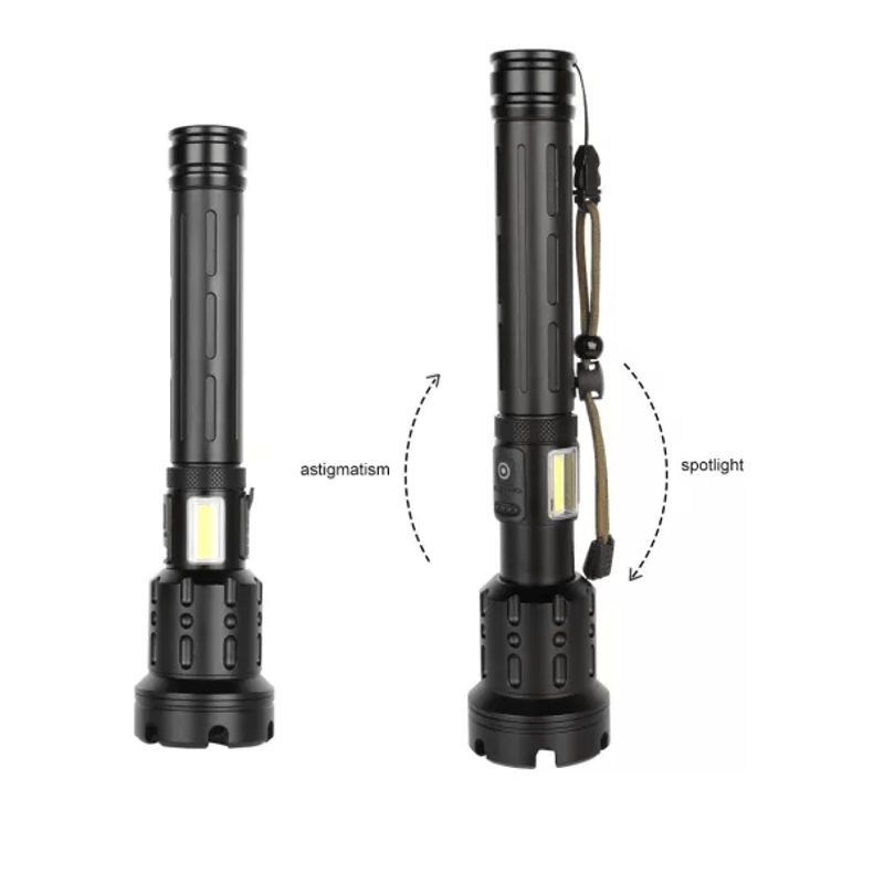 Casa si Gradina - Corpuri si surse de iluminat - Iluminat exterior - Lanterne - Lanterna LED Profesionala zoom P517 P90 Incarcare USB rezistenta la apa - Infinity.ro