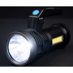 Casa si Gradina - Corpuri si surse de iluminat - Iluminat exterior - Lanterne - Lanterna de mana cu LED Q LED556 cu 1000 lumeni acumulator integrat lumina laterala COB negru - Infinity.ro