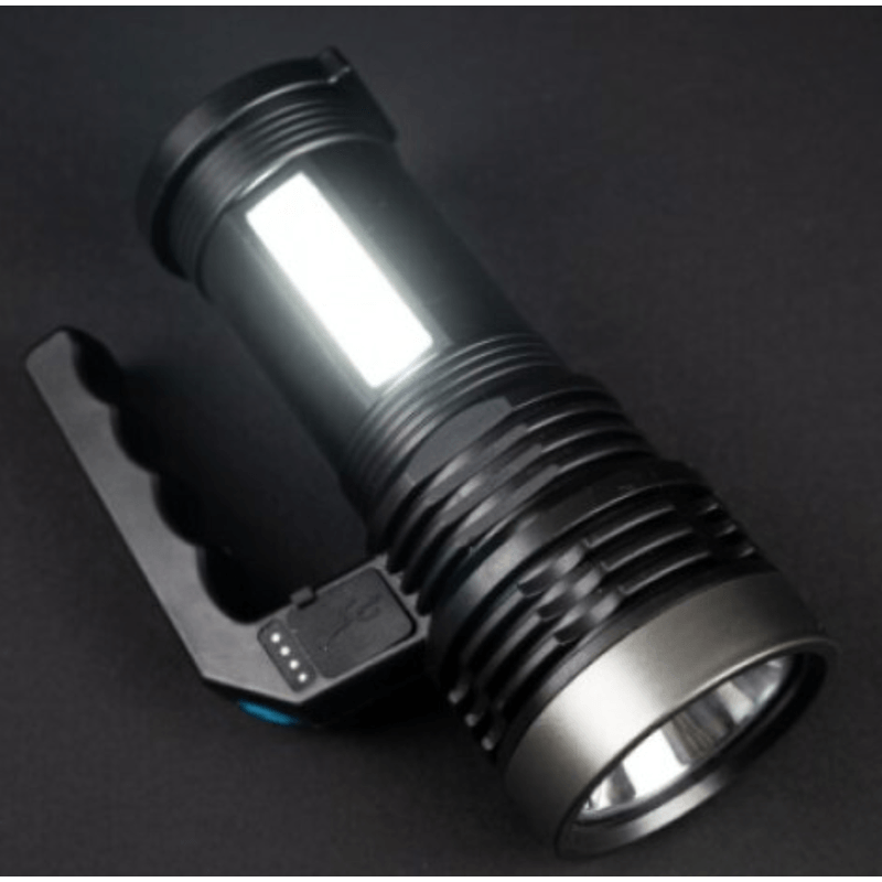 Casa si Gradina - Corpuri si surse de iluminat - Iluminat exterior - Lanterne - Lanterna de mana cu LED Q LED556 cu 1000 lumeni acumulator integrat lumina laterala COB negru - Infinity.ro