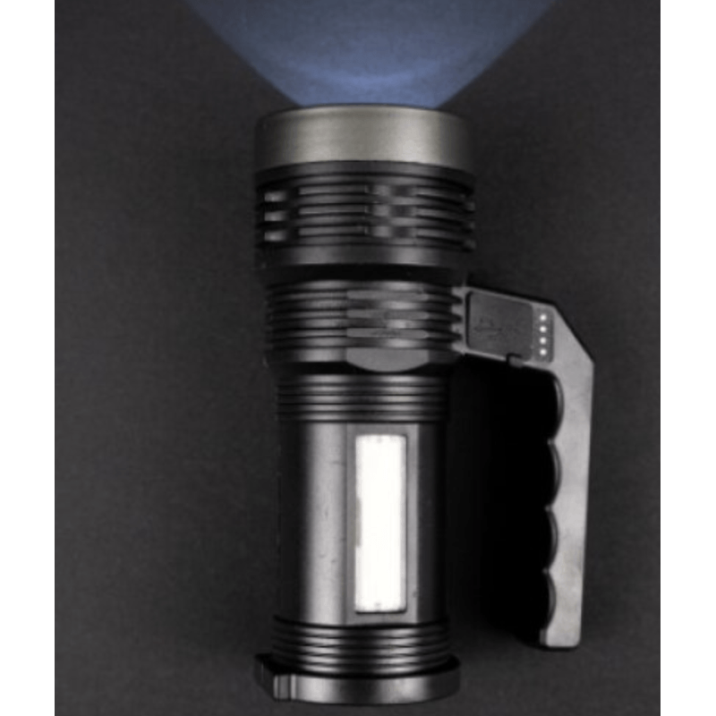 Casa si Gradina - Corpuri si surse de iluminat - Iluminat exterior - Lanterne - Lanterna de mana cu LED Q LED556 cu 1000 lumeni acumulator integrat lumina laterala COB negru - Infinity.ro