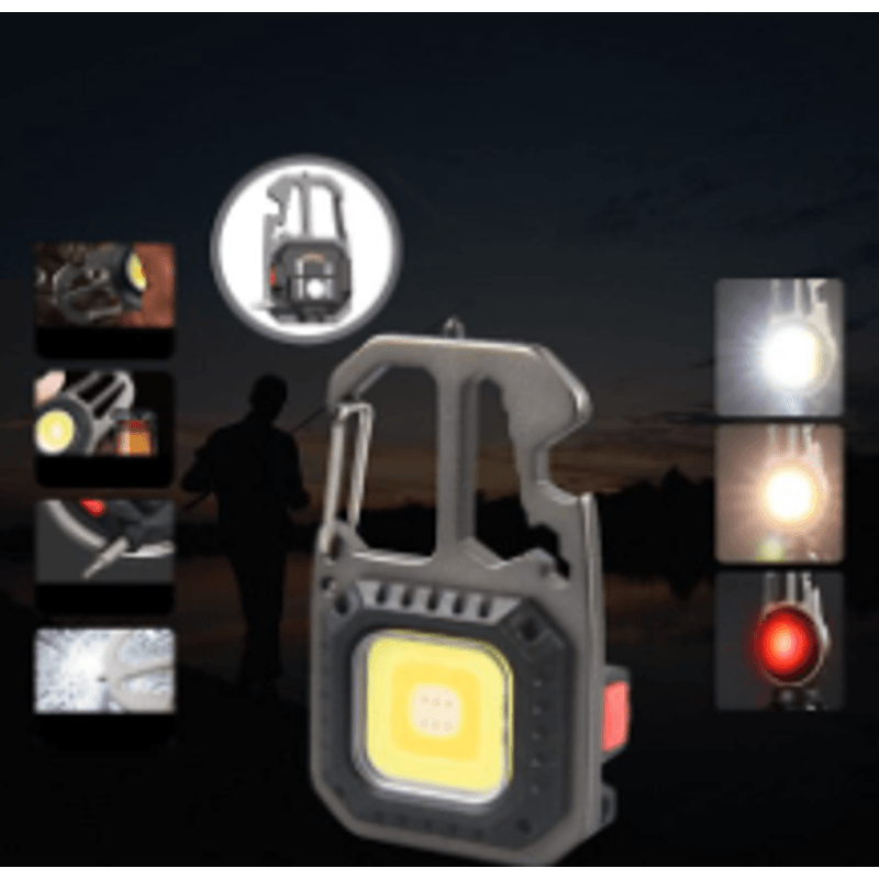 Casa si Gradina - Corpuri si surse de iluminat - Iluminat exterior - Lanterne - Breloc cu lanterna Andowl Q D911 cu LED COB multifunctional - Infinity.ro