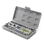 Casa si Gradina - Constructii - Scule de mana si unelte - Chei si truse chei - Trusa de chei tubulare 40 de piese sistem metric si SAE cutie gri - Infinity.ro