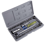 Casa si Gradina - Constructii - Scule de mana si unelte - Chei si truse chei - Trusa de chei tubulare 40 de piese sistem metric si SAE cutie gri - Infinity.ro