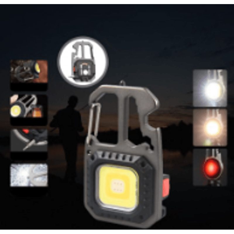 Casa si Gradina - Corpuri si surse de iluminat - Iluminat exterior - Lanterne - Breloc cu lanterna Andowl Q D911 LED COB multifunctional - Infinity.ro