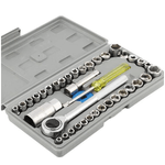 Casa si Gradina - Constructii - Scule de mana si unelte - Chei si truse chei - Trusa de chei tubulare 40 de piese sistem metric si SAE cutie gri - Infinity.ro