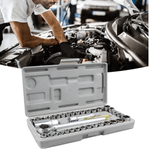Casa si Gradina - Constructii - Scule de mana si unelte - Chei si truse chei - Trusa de chei tubulare 40 de piese sistem metric si SAE cutie gri - Infinity.ro