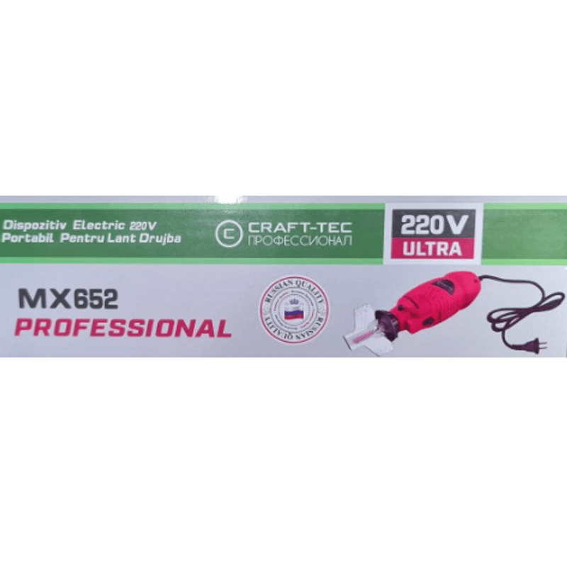 Casa si Gradina - Constructii - Scule electrice si accesorii - Accesorii fierastraie electrice - Dispozitiv portabil electric 220 V pentru ascutit lant drujba CRAFT TEC MX652 - Infinity.ro