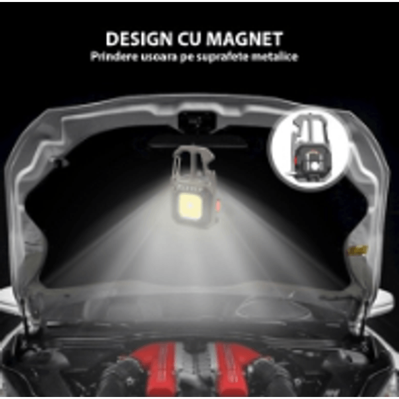 Casa si Gradina - Corpuri si surse de iluminat - Iluminat exterior - Lanterne - Breloc cu lanterna Andowl Q D911 LED COB multifunctional - Infinity.ro