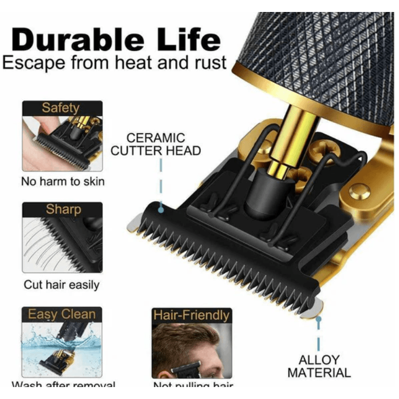 Ingrijire personala si Cosmetice - Aparate & accesorii ingrijire personala - Aparate de ras si tuns - Aparate de tuns - Trimmer profesional de tuns Aorlis 49997 Fara Fir Auriu - Infinity.ro