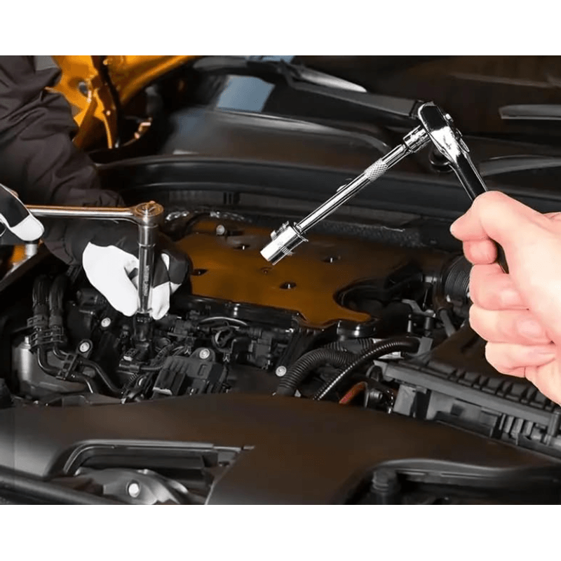 Casa si Gradina - Constructii - Scule de mana si unelte - Chei si truse chei - Trusa de chei tubulare 40 de piese sistem metric si SAE cutie gri - Infinity.ro