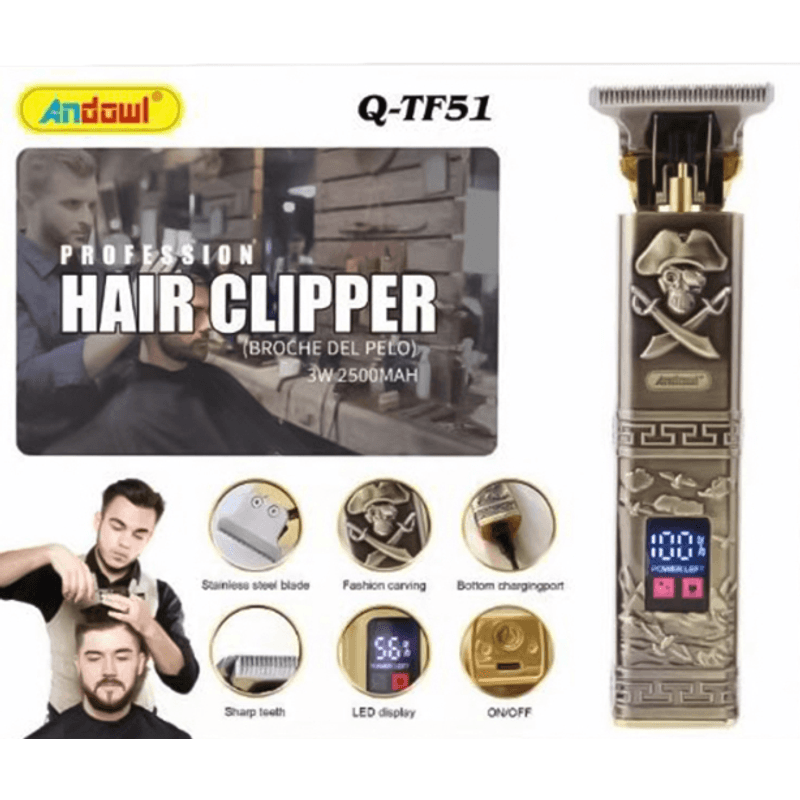 Ingrijire personala si Cosmetice - Aparate & accesorii ingrijire personala - Aparate de ras si tuns - Aparate de tuns - Trimmer de tuns profesional si contur Andowl QTF51 - Infinity.ro