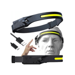 Sport si Outdoor - Camping - Articole solare camping - Lampi si lanterne camping - Lanterna frontala de cap LED USB AS 51737 Negru - Infinity.ro