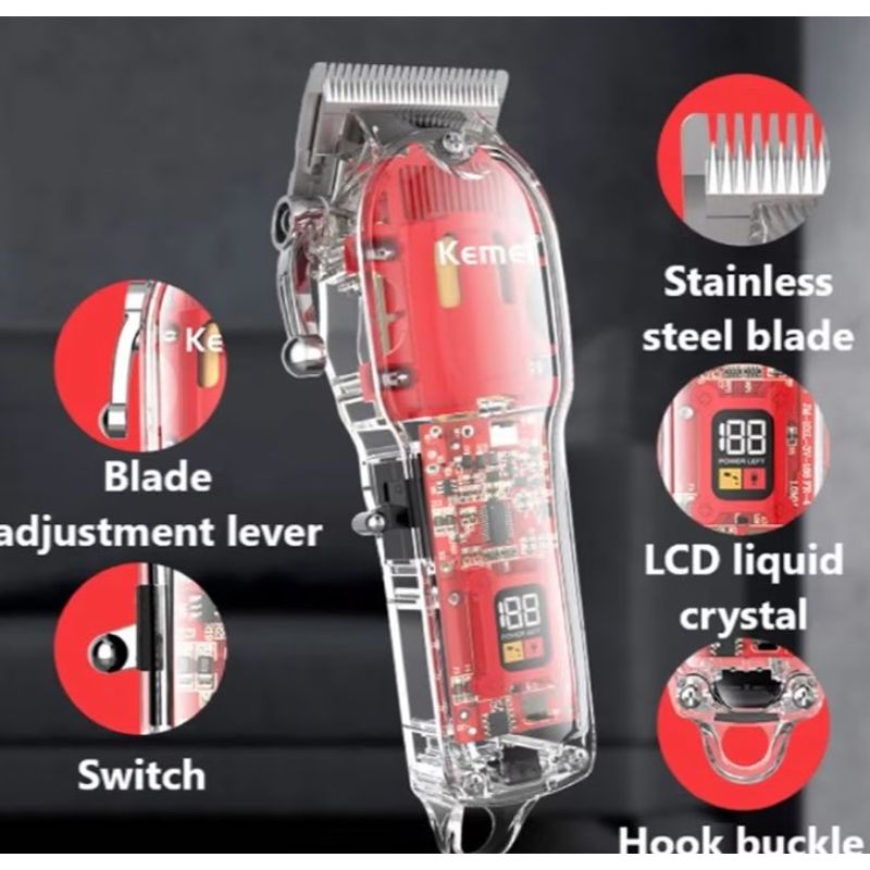 Ingrijire personala si Cosmetice - Aparate & accesorii ingrijire personala - Aparate de ras si tuns - Aparate de tuns - Masina de Tuns Profesionala Transparenta Andowl QLF63 - Infinity.ro