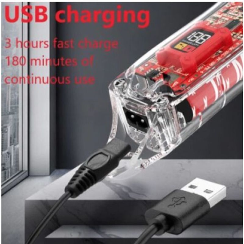 Ingrijire personala si Cosmetice - Aparate & accesorii ingrijire personala - Aparate de ras si tuns - Aparate de tuns - Masina de Tuns Profesionala Transparenta Andowl QLF63 - Infinity.ro