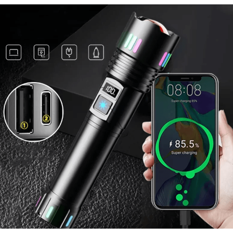 Casa si Gradina - Corpuri si surse de iluminat - Iluminat exterior - Lanterne - Lanterna LED L660 zoom telescopic reincarcabila 35W - Infinity.ro