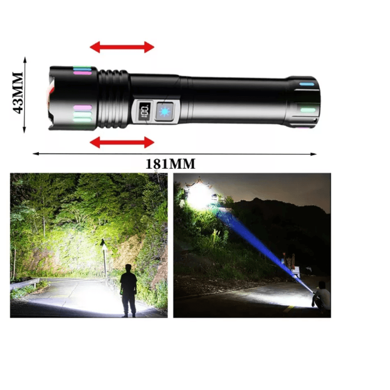 Casa si Gradina - Corpuri si surse de iluminat - Iluminat exterior - Lanterne - Lanterna LED L660 zoom telescopic reincarcabila 35W - Infinity.ro