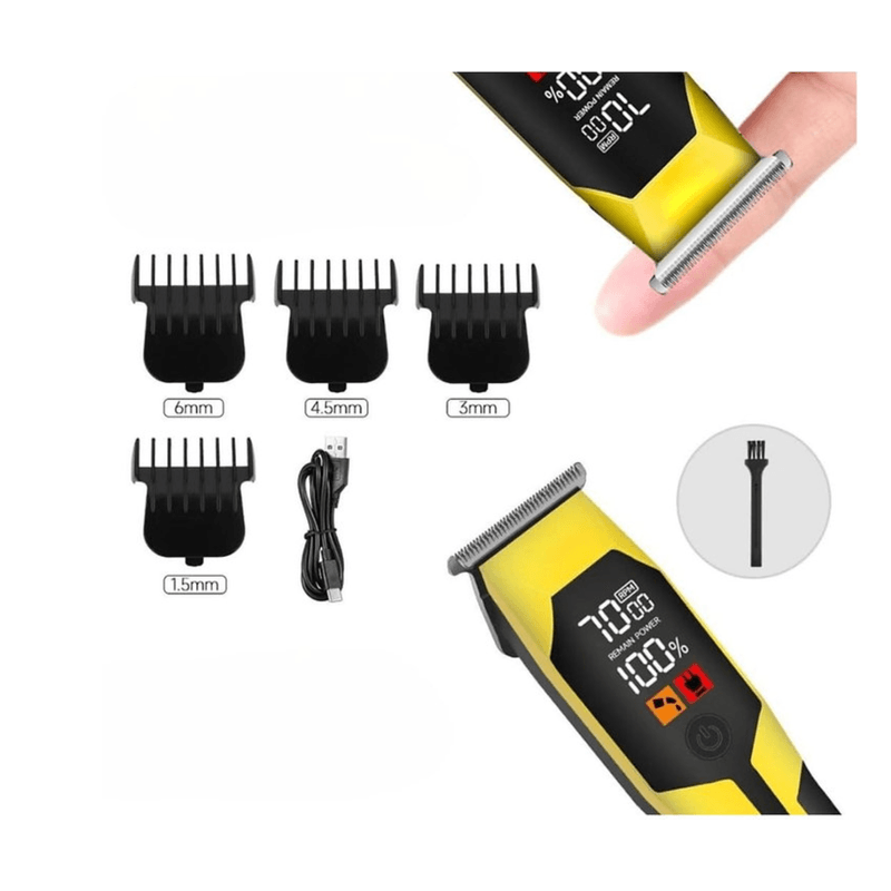 Ingrijire personala si Cosmetice - Aparate & accesorii ingrijire personala - Aparate de ras si tuns - Aparate de tuns - Trimmer de tuns profesional QLF366 cu display digital - Infinity.ro
