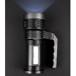 Casa si Gradina - Corpuri si surse de iluminat - Iluminat exterior - Lanterne - Lanterna cu LED Q LED556 cu 1000 lumeni acumulator integrat lumina laterala COB negru - Infinity.ro