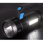 Casa si Gradina - Corpuri si surse de iluminat - Iluminat exterior - Lanterne - Lanterna cu LED Q LED556 cu 1000 lumeni acumulator integrat lumina laterala COB negru - Infinity.ro