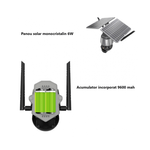 Casa si Gradina - Electrice - Smart Home - Camere de supraveghere - Camera de supraveghere SIM 4G Q S808 4MP exterior senzor miscare panou solar rotire din aplicatie - Infinity.ro