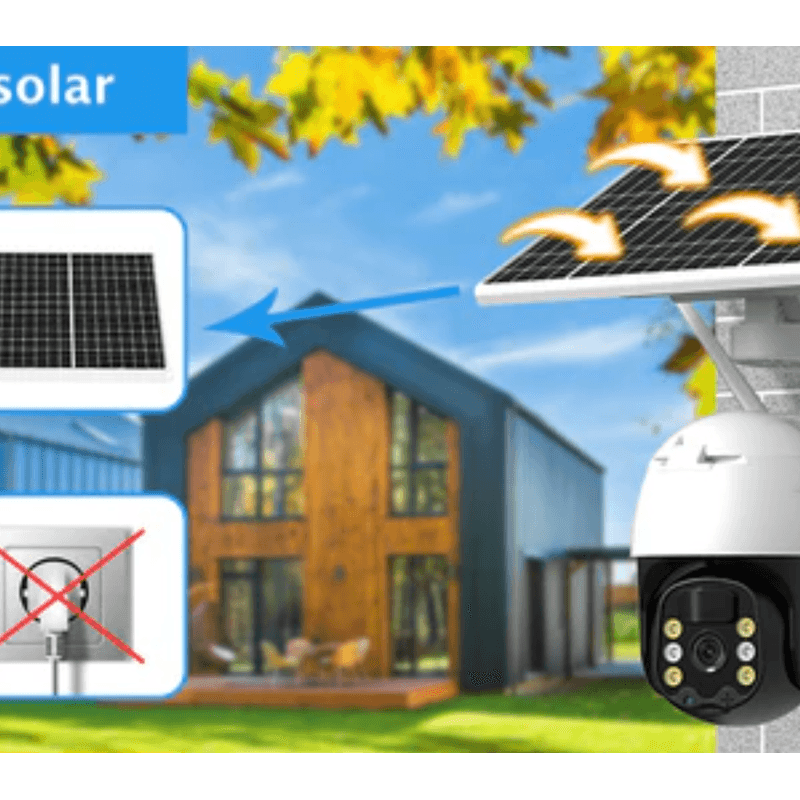 Casa si Gradina - Electrice - Smart Home - Camere de supraveghere - Camera supraveghere cu panou solar full HD PTZ 6 LED - Infinity.ro