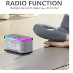 TV, Audio-Video si Foto - Portabile audio - Boxe portabile - Boxa portabila 4 in 1 cu 12 moduri de iluminare MD S300 Bluetooth Ceas Incarcator Wireless - Infinity.ro