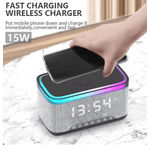 TV, Audio-Video si Foto - Portabile audio - Boxe portabile - Boxa portabila 4 in 1 cu 12 moduri de iluminare MD S300 Bluetooth Ceas Incarcator Wireless - Infinity.ro