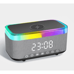 TV, Audio-Video si Foto - Portabile audio - Boxe portabile - Boxa portabila 4 in 1 cu 12 moduri de iluminare MD S300 Bluetooth Ceas Incarcator Wireless - Infinity.ro