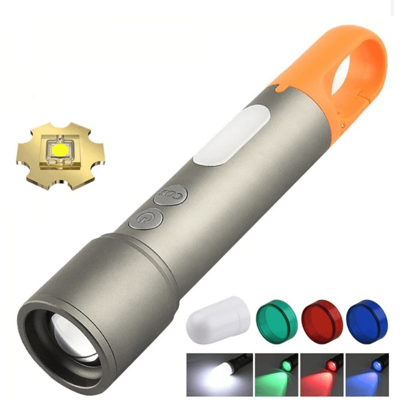 Casa si Gradina - Corpuri si surse de iluminat - Iluminat exterior - Lanterne - Lanterna Reincarcabila LED Andowl QD500 de mana Lentile Color 1000LM - Infinity.ro