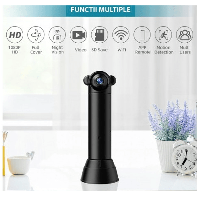 Casa si Gradina - Electrice - Smart Home - Camere de supraveghere - Mini Camera supraveghere Andowl Q SX82 4K Wifi rotativa - Infinity.ro