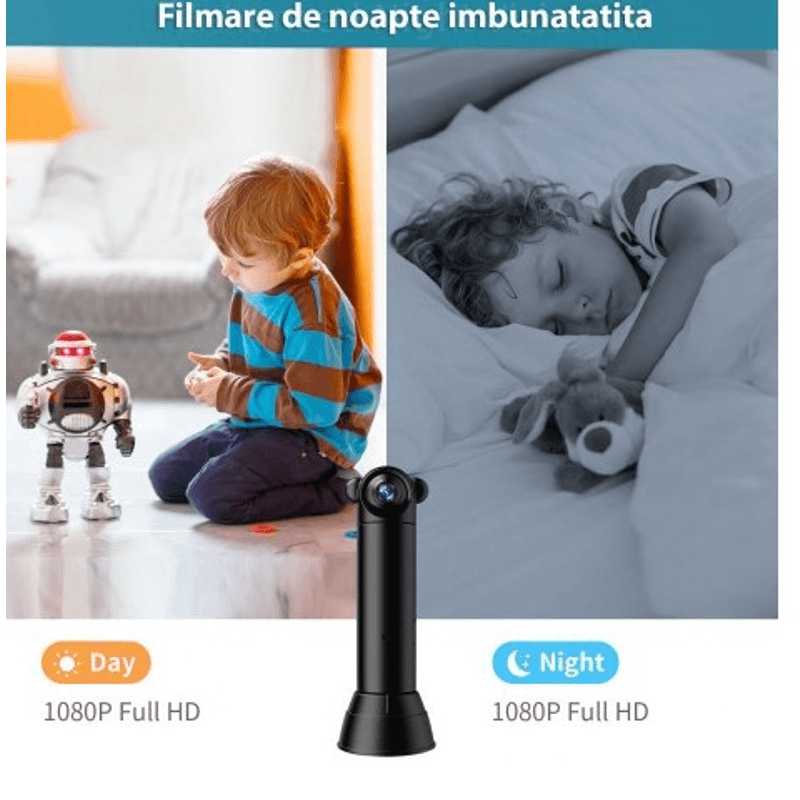 Casa si Gradina - Electrice - Smart Home - Camere de supraveghere - Mini Camera supraveghere Andowl Q SX82 4K Wifi rotativa - Infinity.ro