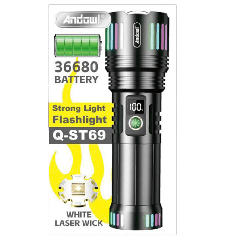 Casa si Gradina - Corpuri si surse de iluminat - Iluminat exterior - Lanterne - Lanterna LED puternica profesionala reincarcabila Andowl Q ST69 - Infinity.ro