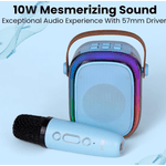 TV, Audio-Video si Foto - Portabile audio - Boxe portabile - Boxa bluetooth cu microfon wireless KP K01 cu lumini RGB efecte vocale - Infinity.ro