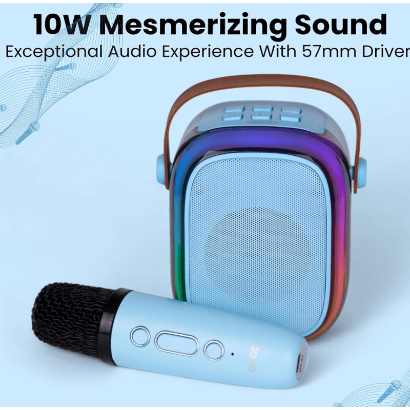 TV, Audio-Video si Foto - Portabile audio - Boxe portabile - Boxa bluetooth cu microfon wireless KP K01 cu lumini RGB efecte vocale - Infinity.ro