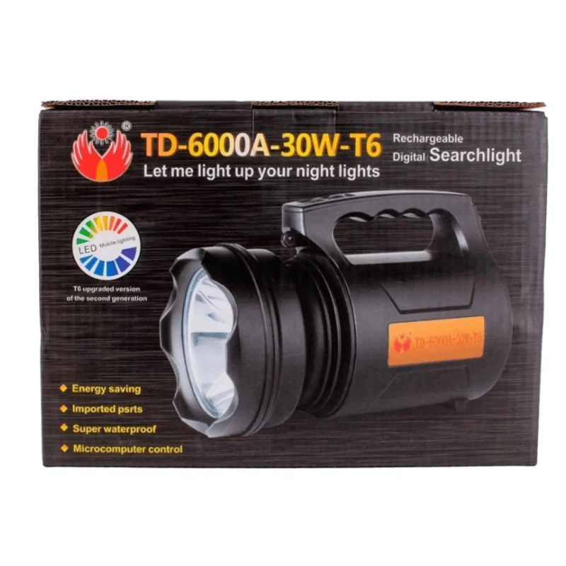 Casa si Gradina - Corpuri si surse de iluminat - Iluminat exterior - Lanterne - Lanterna puternica de mana TD 6000A LED T6 30W - Infinity.ro