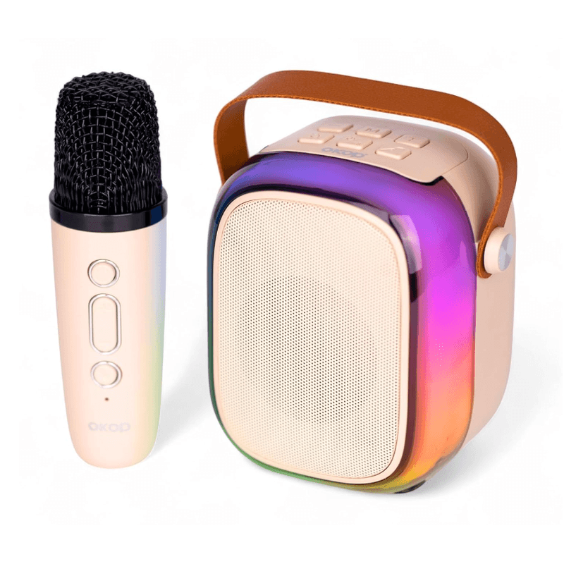 TV, Audio-Video si Foto - Portabile audio - Boxe portabile - Boxa bluetooth cu microfon wireless KP K01 cu lumini RGB efecte vocale - Infinity.ro