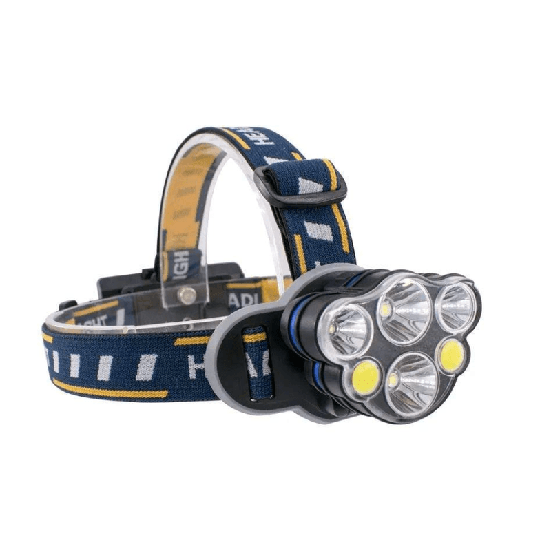 Casa si Gradina - Corpuri si surse de iluminat - Iluminat exterior - Lanterne - Lanterna frontala de cap 6 LED prindere pe cap RD C085 Negru Galben - Infinity.ro