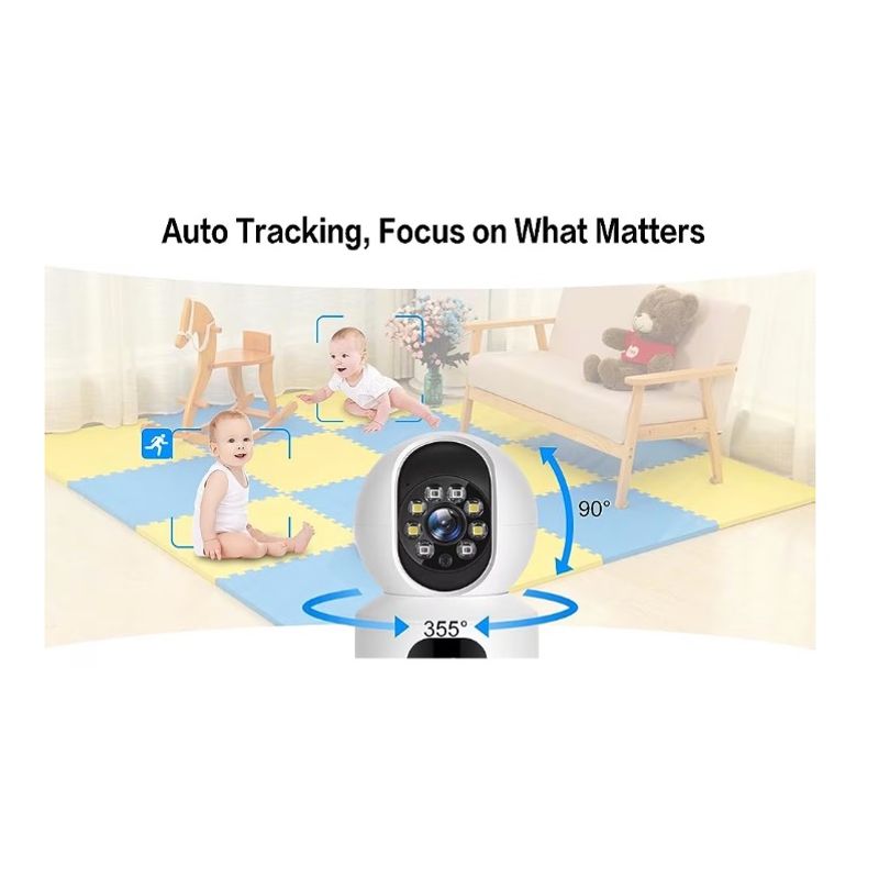 Casa si Gradina - Electrice - Smart Home - Camere de supraveghere - Camera de supraveghere dubla interioara SX626 pentru monitorizare bebelusi WIFi 360 - Infinity.ro