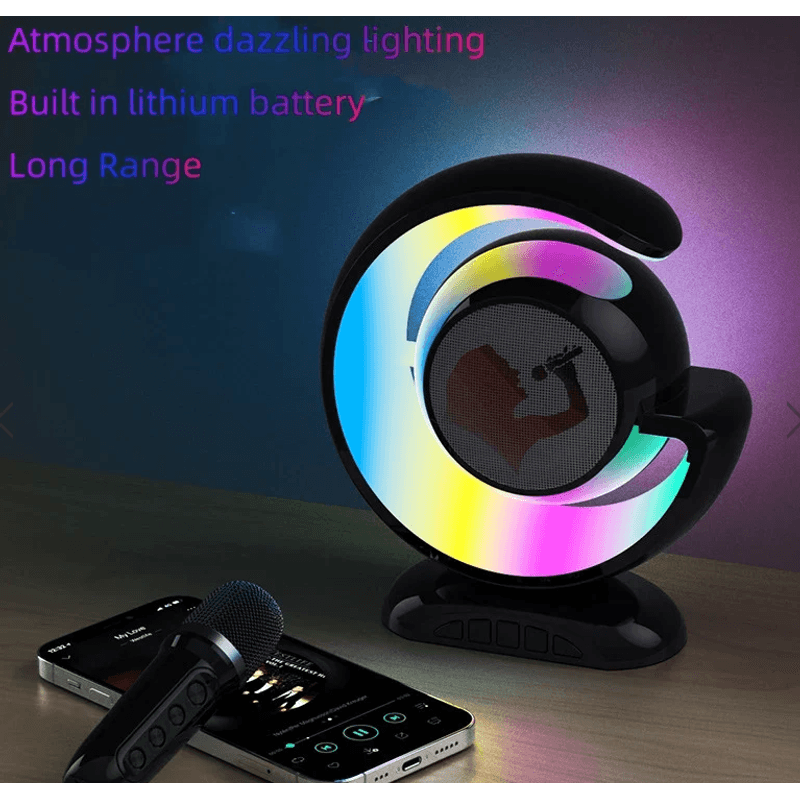 TV, Audio-Video si Foto - Portabile audio - Boxe portabile - Boxa karaoke cu 2 microfoane wireless Bluetooth USB MI - Infinity.ro