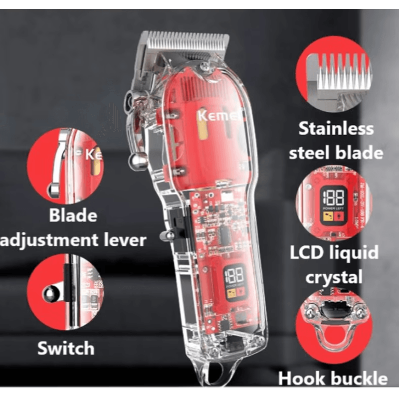Ingrijire personala si Cosmetice - Aparate & accesorii ingrijire personala - Aparate de ras si tuns - Aparate de tuns - Masina de Tuns Profesionala Transparenta Andowl QLF63 - Infinity.ro