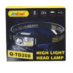 Casa si Gradina - Corpuri si surse de iluminat - Iluminat exterior - Lanterne - Lanterna de cap Andowl Q TD208 cu lumina alba si rosie - Infinity.ro