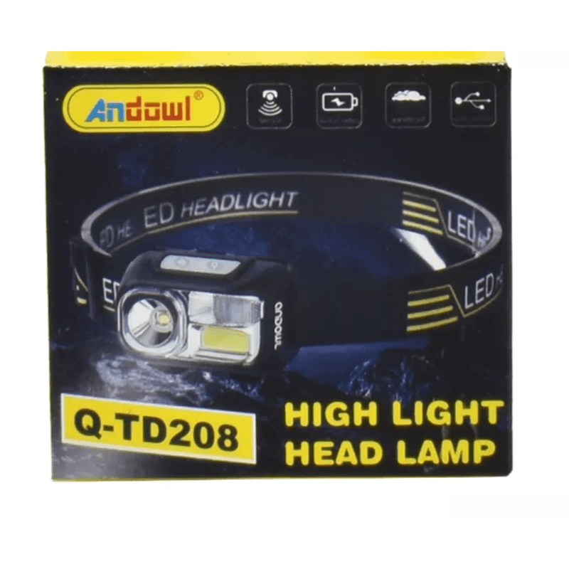 Casa si Gradina - Corpuri si surse de iluminat - Iluminat exterior - Lanterne - Lanterna de cap Andowl Q TD208 cu lumina alba si rosie - Infinity.ro