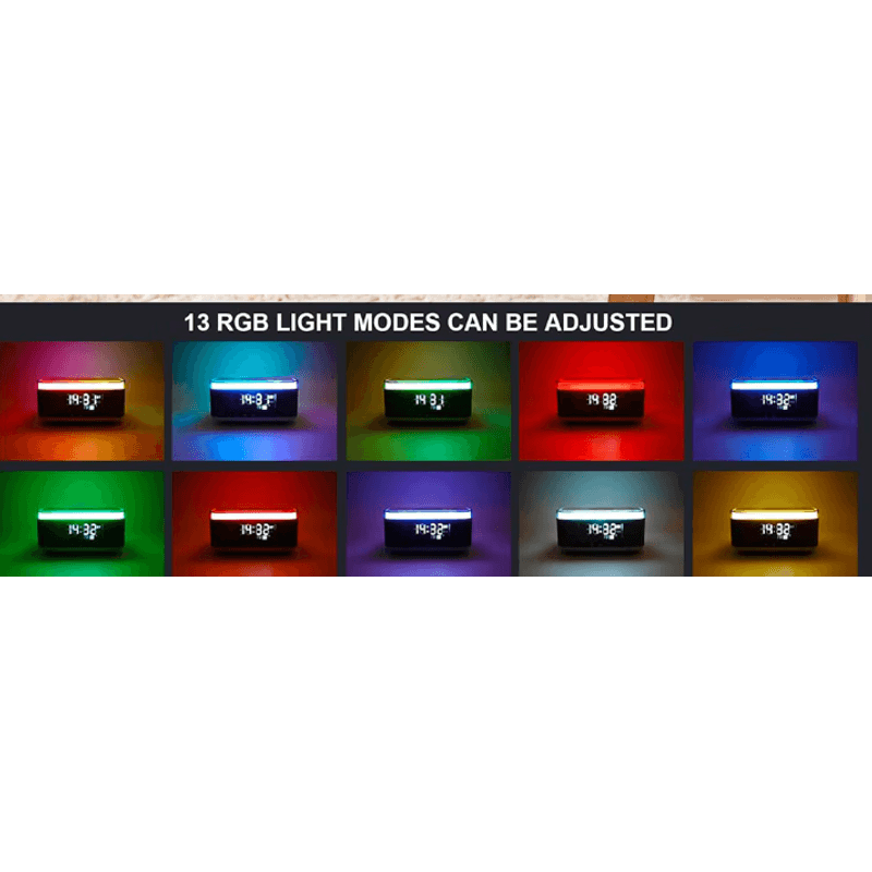 TV, Audio-Video si Foto - Portabile audio - Boxe portabile - Boxa Bluetooth KP 559 3 in 1 cu incarcator wireless ceas si iluminare LED 10W - Infinity.ro