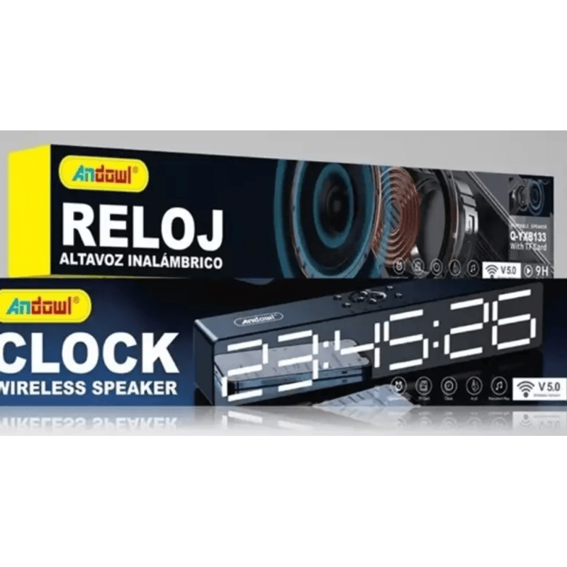 TV, Audio-Video si Foto - Portabile audio - Boxe portabile - Boxa Portabila cu Ceas Alarma SD Bluetooth Andowl QYXB133 - Infinity.ro