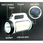 Casa si Gradina - Corpuri si surse de iluminat - Iluminat exterior - Lanterne - Lanterna de mana cu iluminare dubla si incarcare solara led cob YC 202 - Infinity.ro
