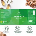 Ingrijire personala si Cosmetice - Sanatate si wellness - Suplimente alimentare - Vitamine si minerale - Vitamin D3 Depot 5.000 UI - 500 Tablete Vegane, Vitabay - Infinity.ro
