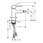 Casa si Gradina - Sanitare - Lavoar baie si accesorii - Baterii sanitare - Baterie bideu Hansgrohe Metropol cu ventil Push-Open negru mat - Infinity.ro