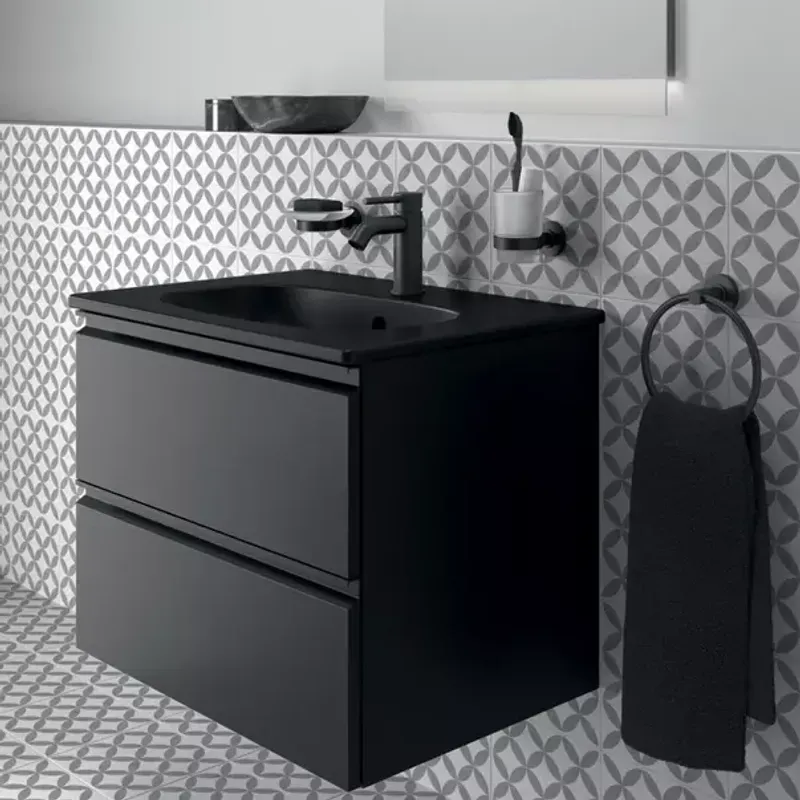 Casa si Gradina - Sanitare - Lavoar baie si accesorii - Baterii sanitare - Baterie lavoar Ideal Standard Ceraline monocomanda finisaj negru mat - Infinity.ro